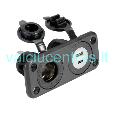 Double USB socket and cigarette lighter socket